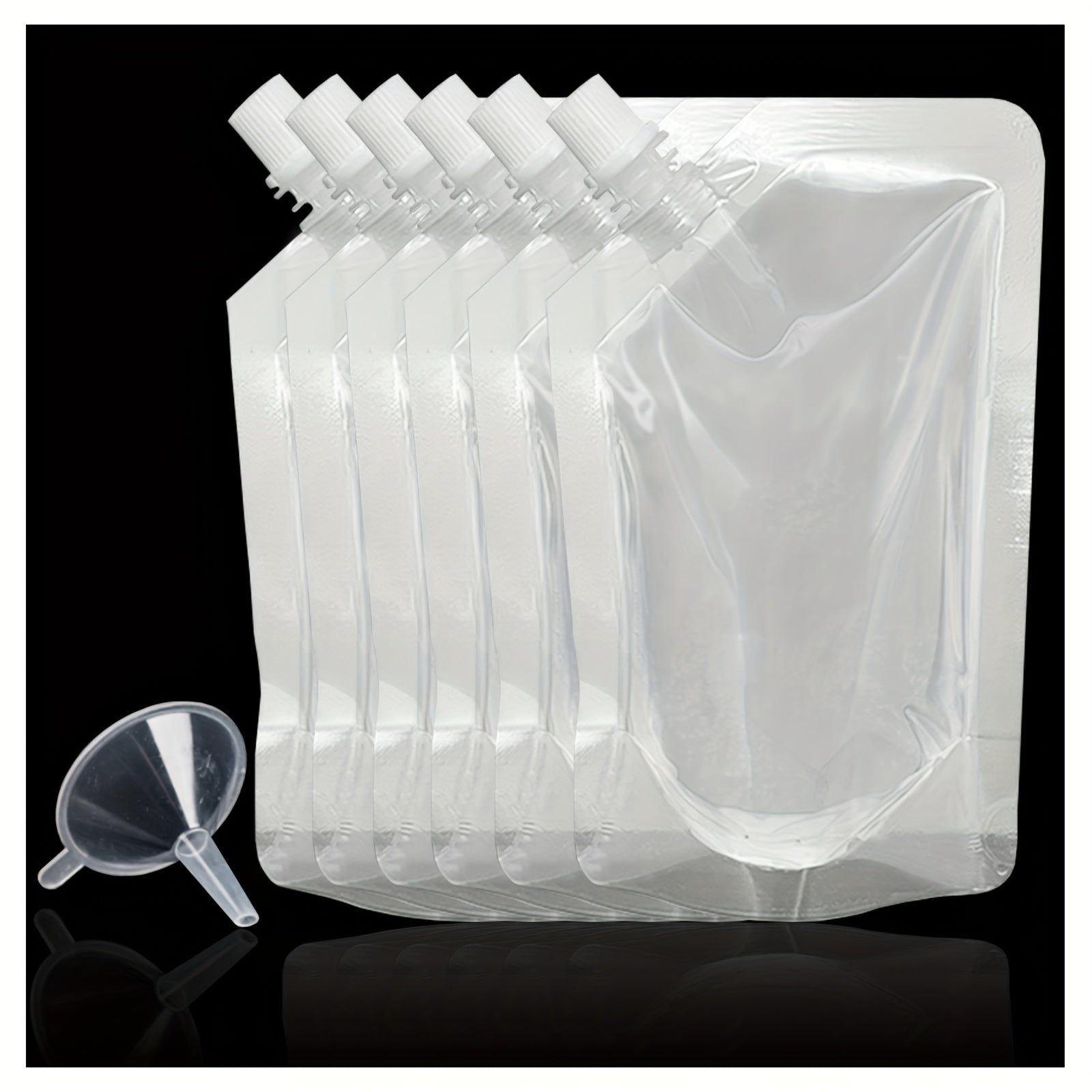 Reusable Plastic Water Bottles Set of 6 8oz 12oz 16oz 32oz Leak-Proof Portable