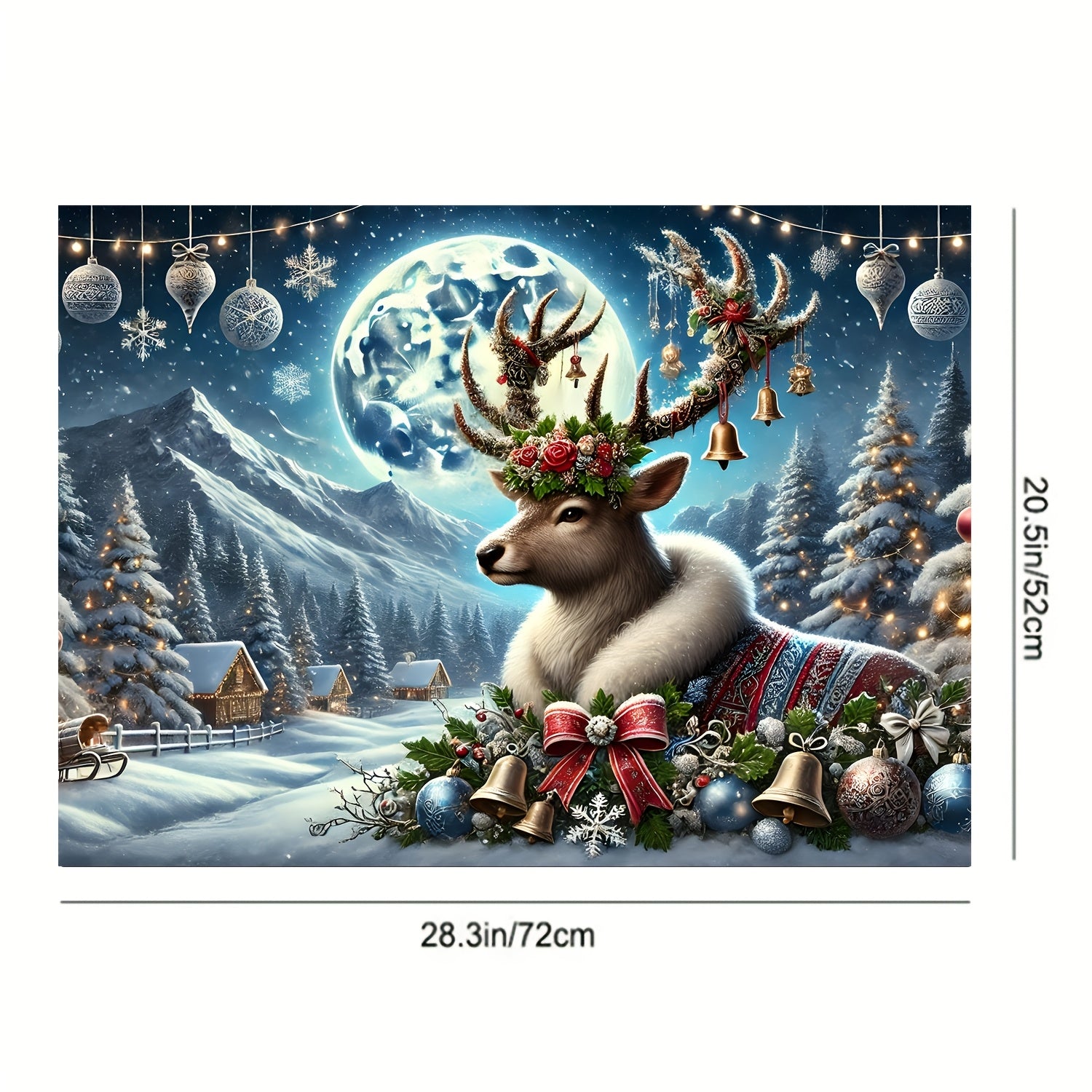 Festive Christmas Deer Stove Top Protector Waterproof Non-Slip Heat Resistant