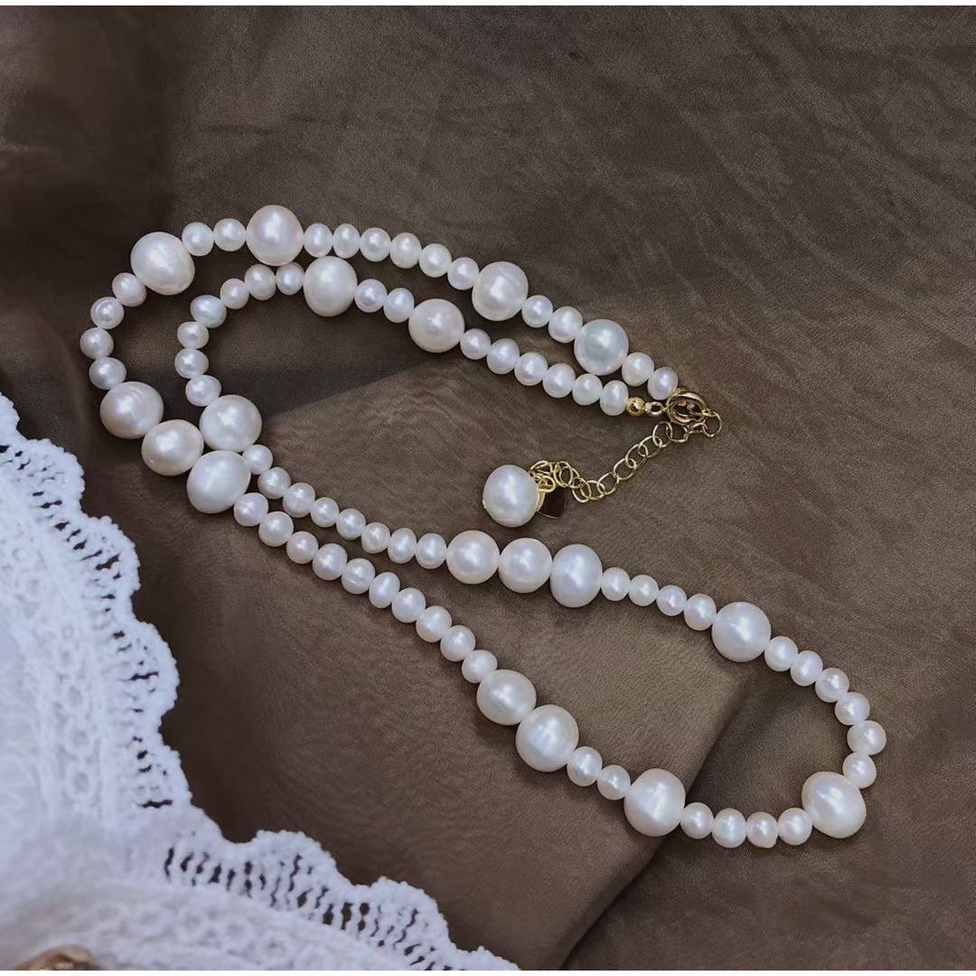Vintage Freshwater Pearl Necklace for Women Elegant Natural Jewelry Gift