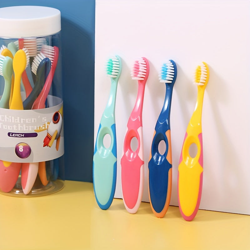 Kids Soft Bristle Toothbrush Set 8 Pieces Gentle on Teeth for Children
