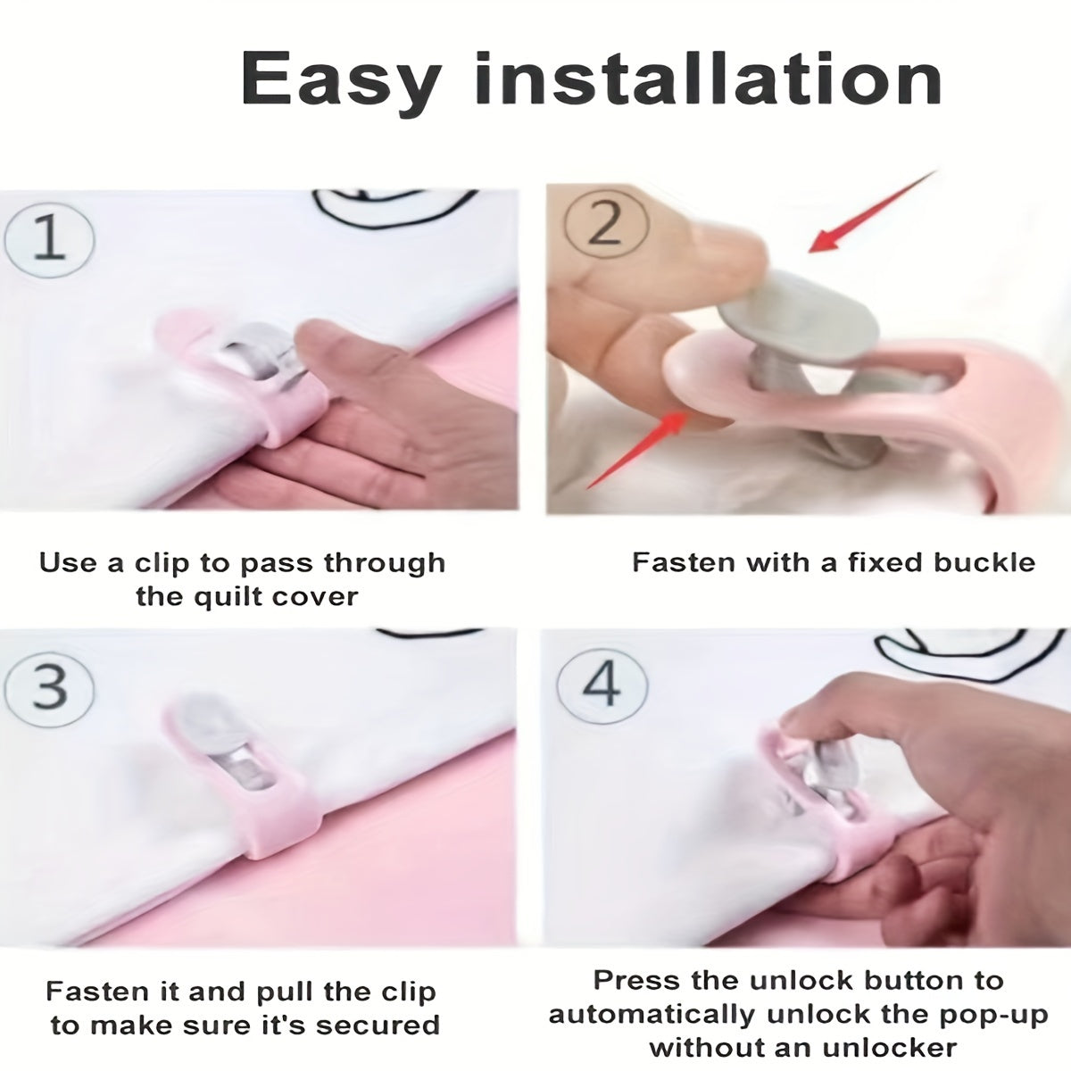 Duvet Cover Clips 4/8 Piece Non-slip Sheet Fasteners for Bedding