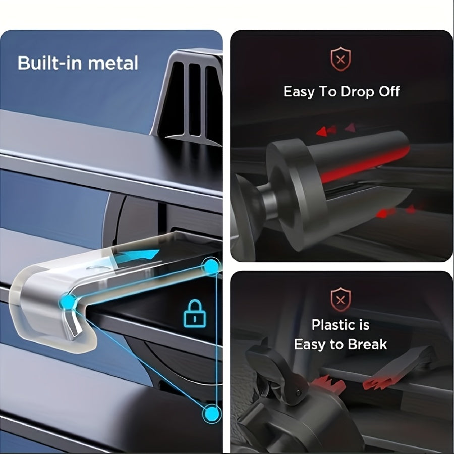 Soporte universal para teléfono de coche con clip de ventilación ajustable, pinza no impermeable de ABS