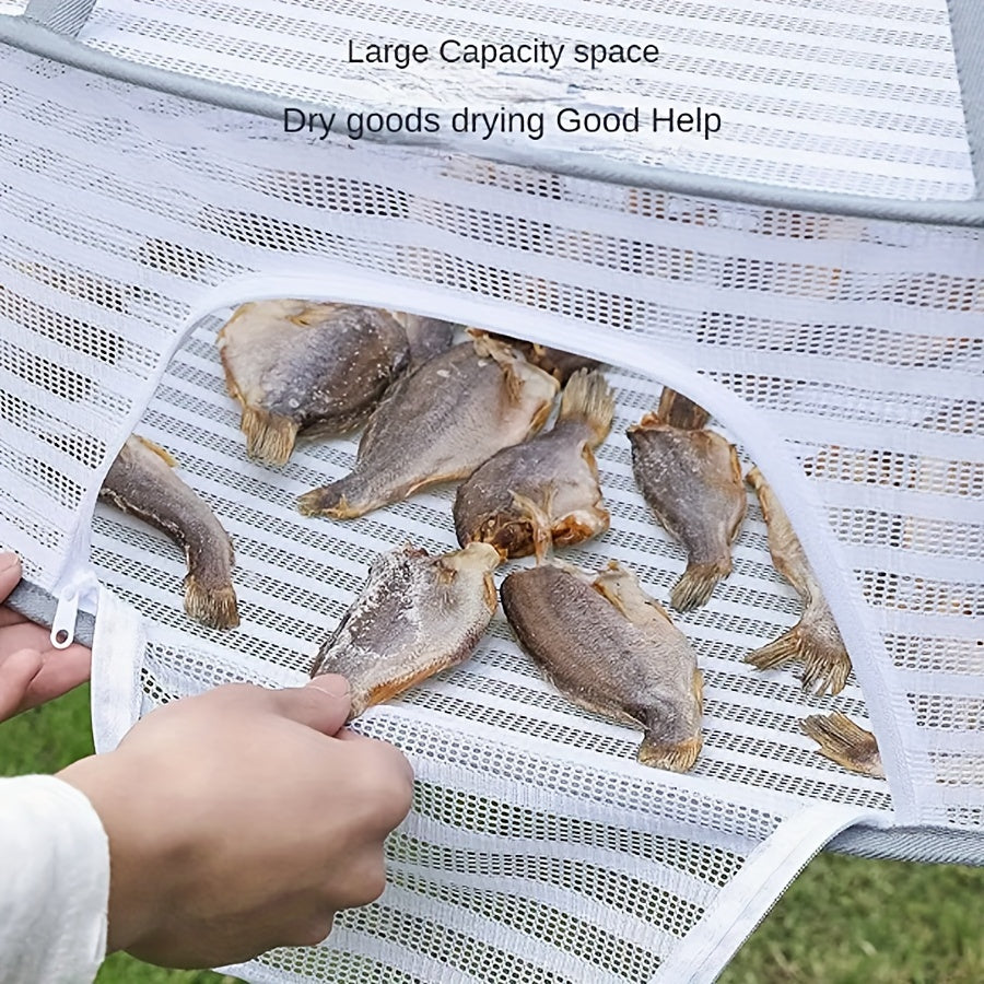 Estante plegable de malla para secar pescado, verduras, frutas y ropa, compacto, resistente a insectos