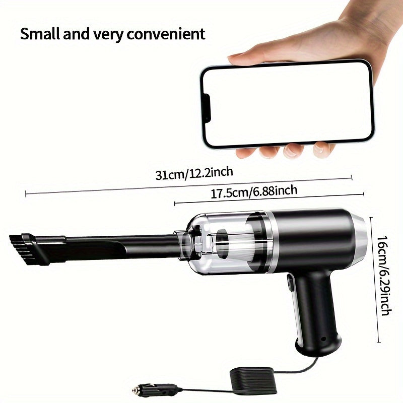 Handheld Car Vacuum Cleaner With Blower Function Compact Dust Remover