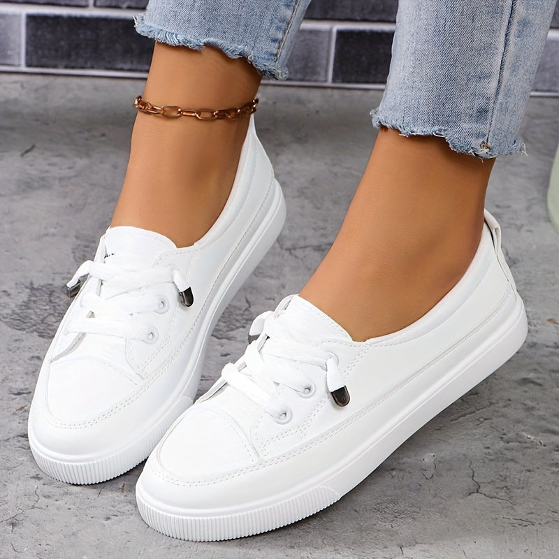 Women's Stylish Comfortable Casual Sneakers Lightweight Solid Color Outdoor Shoes