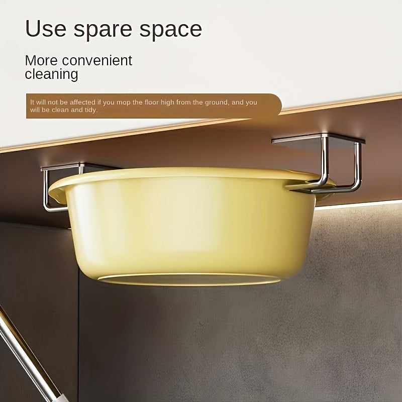 Wall-Mounted Stainless Steel Pot Lid Holder Set of 2 or 4 with Adhesive