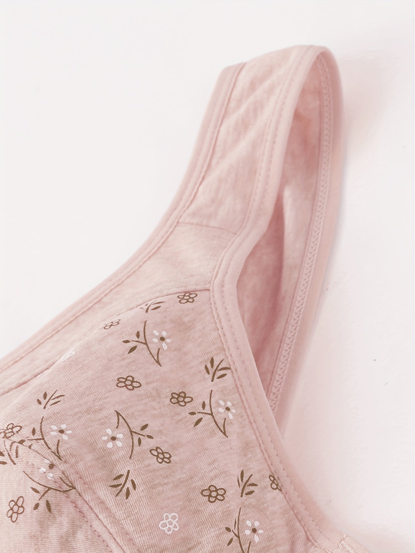 7-комплект женских бескаркасных бюстгальтеров с цветочным принтом, размер 5XL, вязаная ткань, без косточек