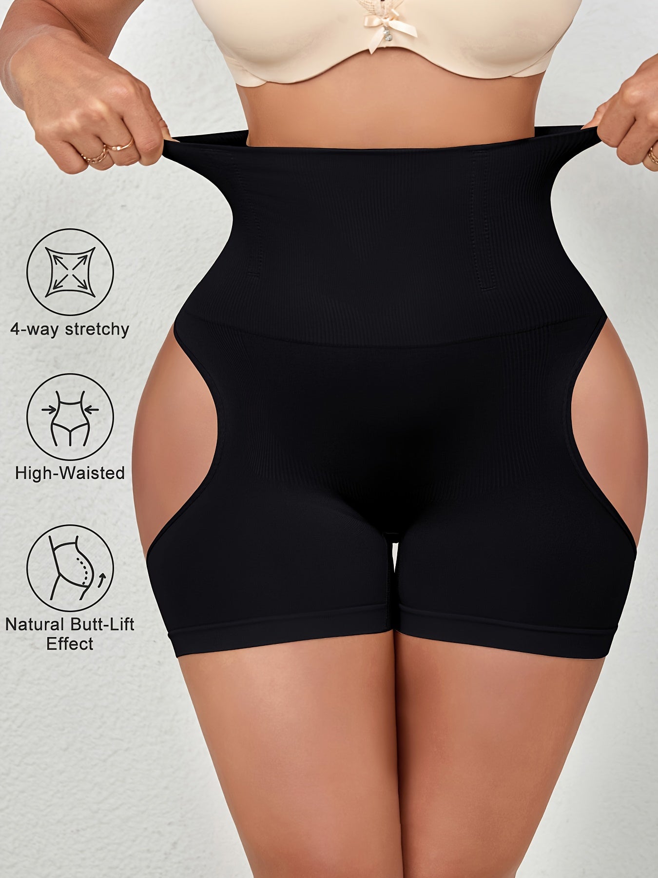 High-Waisted Tummy Control Panties for Women with Buttocks Lifting Body Shaping Shorts