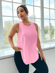 Women's Plus Size Breathable Mesh Sports Vest Sleeveless Activewear Top