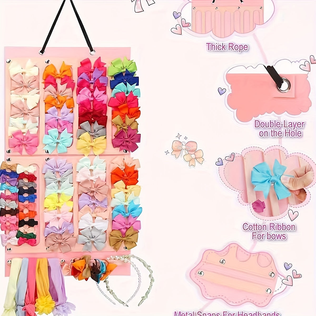 Органайзер для украшений из войлока, единый кусок, подвесной мешок для хранения с нейлоновым крючком