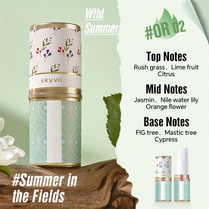 Solid Perfume Balm Sticks Long-Lasting Floral Fruity Natural Scent for Adults