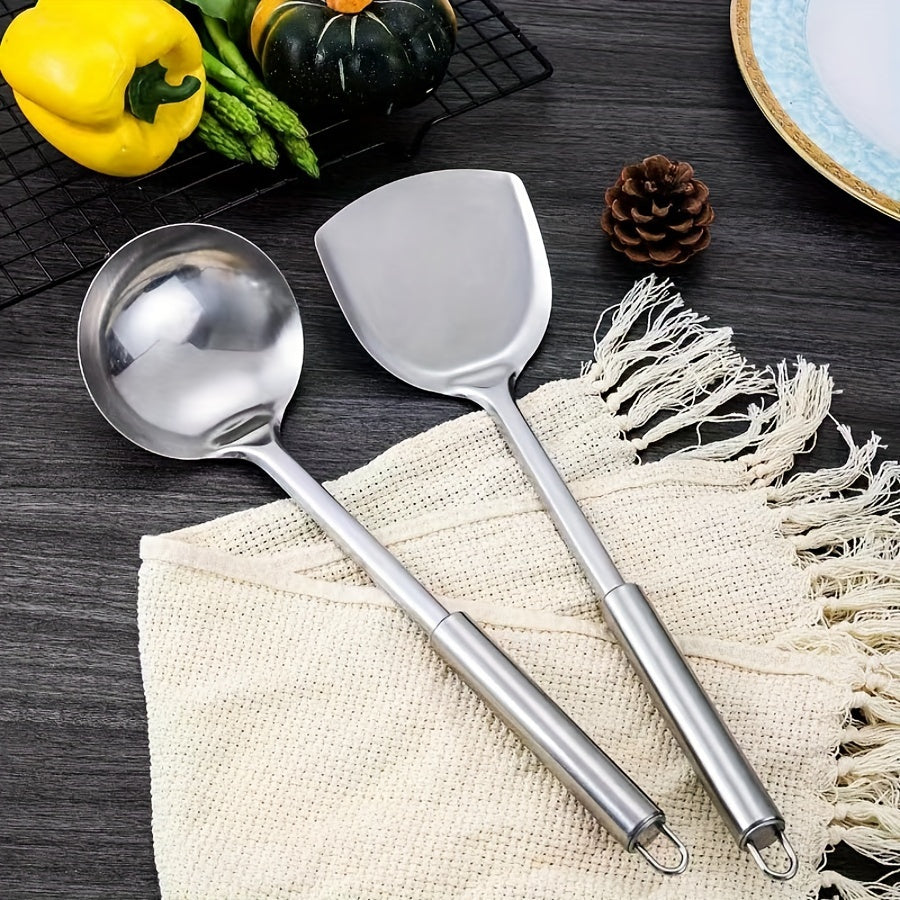 5-Piece Stainless Steel Kitchen Utensil Set Food-Grade Cooking Tools for Cooking and Serving