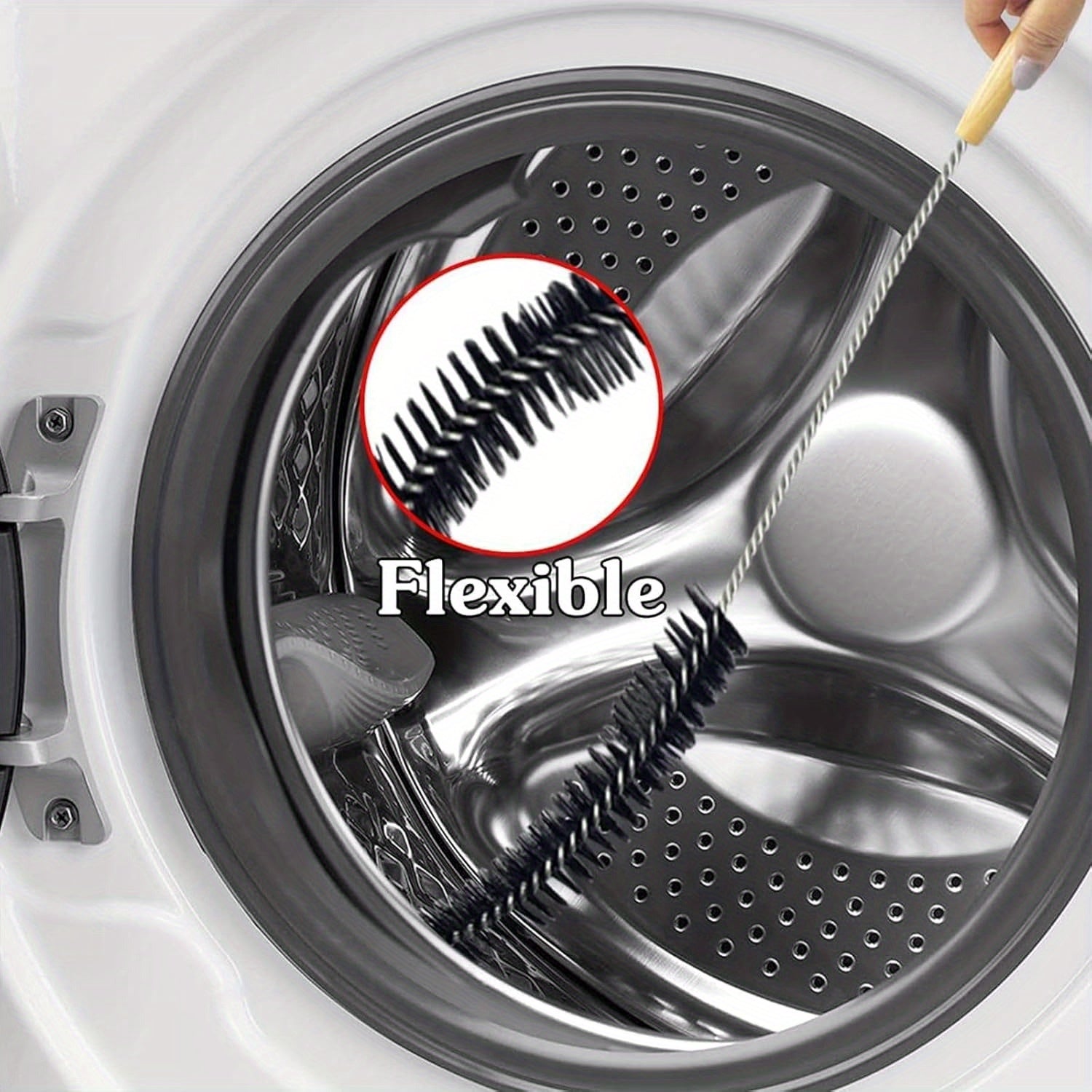 Flexible Radiator Cleaner Brush with Wooden Handle 73cm Long Reach Duster