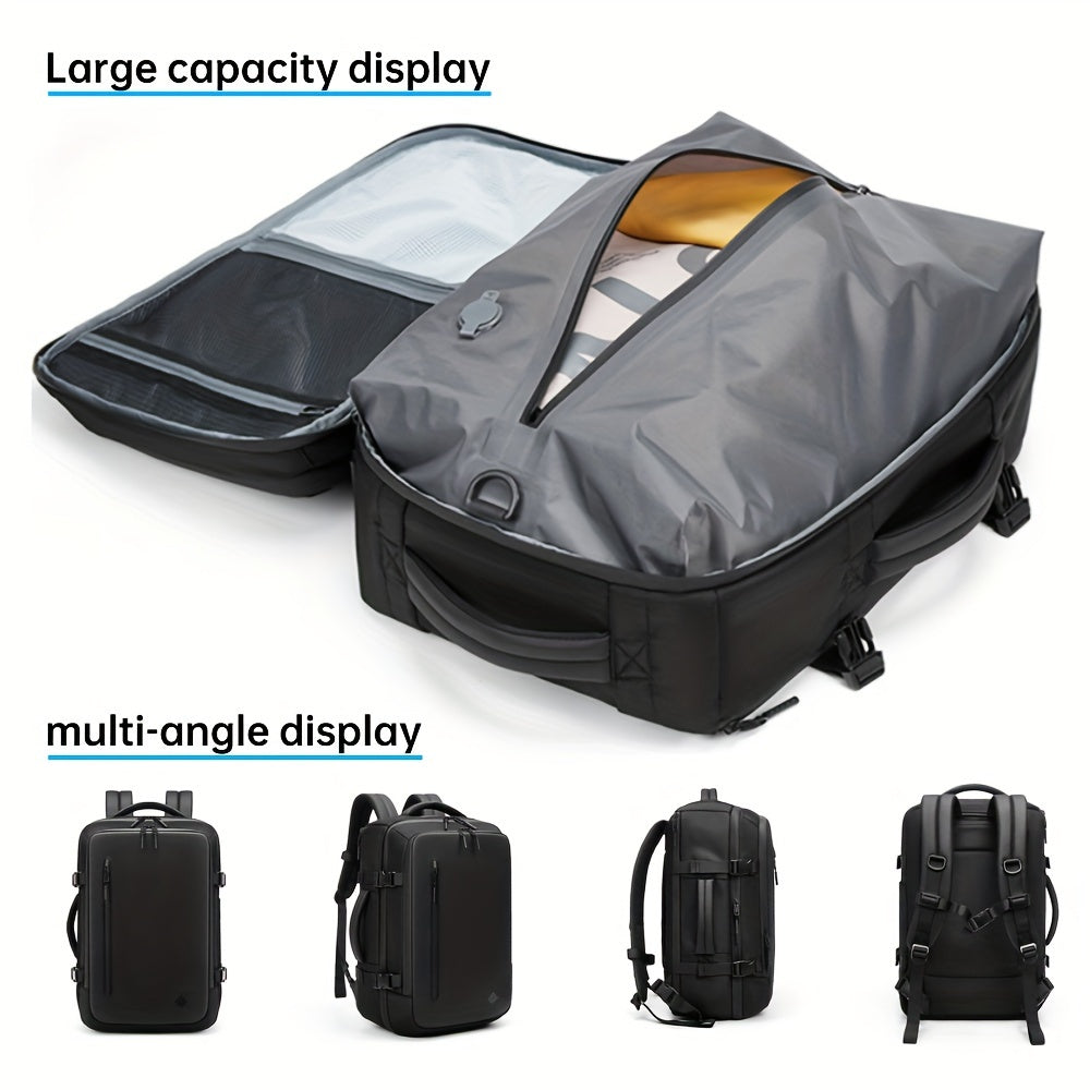 Mochila de viaje de gran capacidad con compartimento para portátil y bolsa de almacenamiento al vacío para uso empresarial y casual