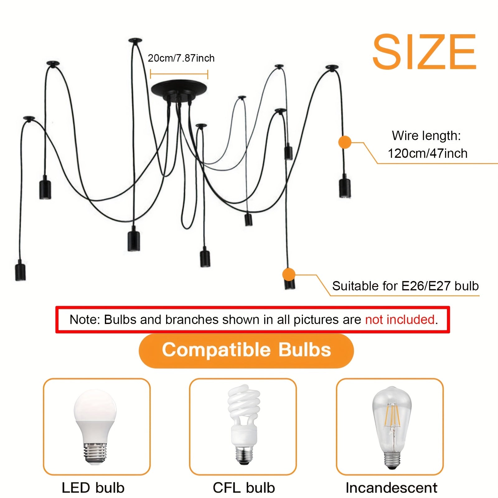 Sanoat uslubidagi ovqatlanish chandeli, sozlanadigan DIY yoritish va bir nechta boshlar bilan. Antik klassik shiftga osilgan o'rgimchak lampasi.