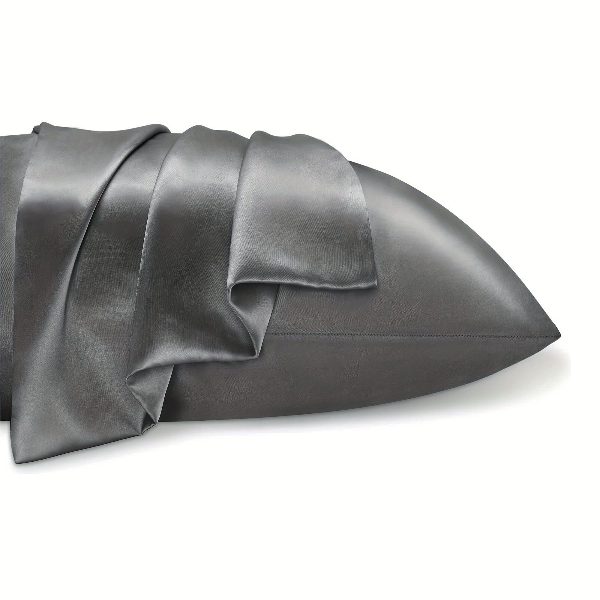 Silky Polyester Satin Pillowcase Envelope Closure Available in Various Sizes Bed Pillow Cover for Bedroom Decor