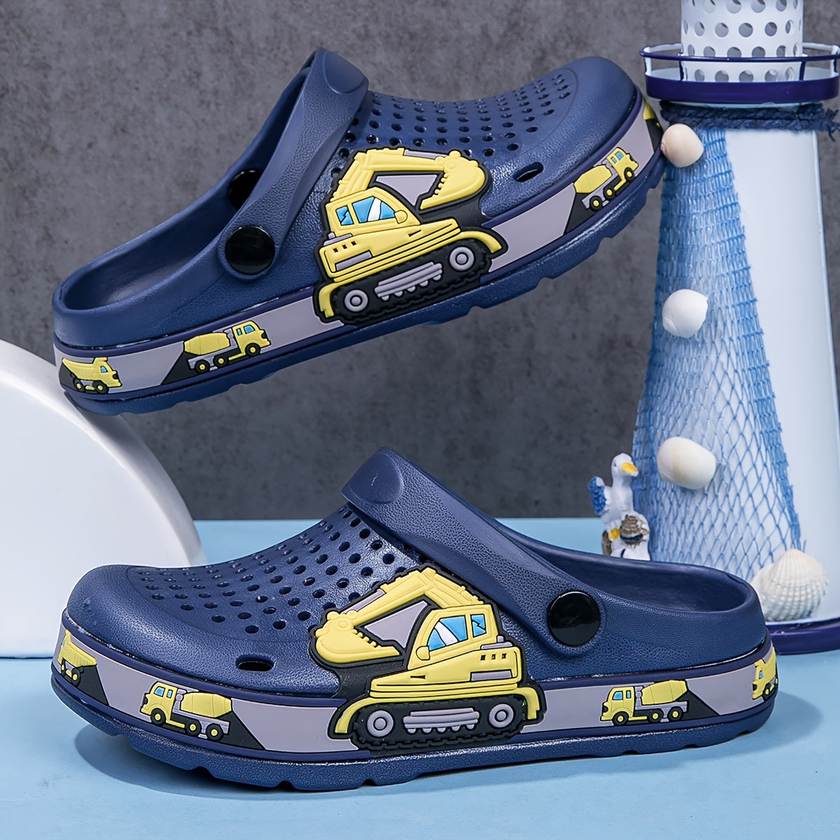 Детские мультяшные тапочки на мягкой подошве для мальчиков и девочек, дышащие, легкие, для использования внутри и снаружи, на пляже