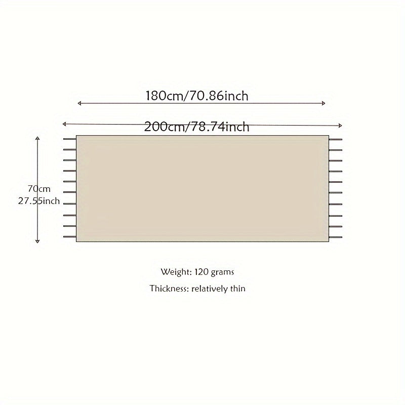 Lightweight Solid Color Scarf with Soft Tassels for Casual Outdoor Sun Protection