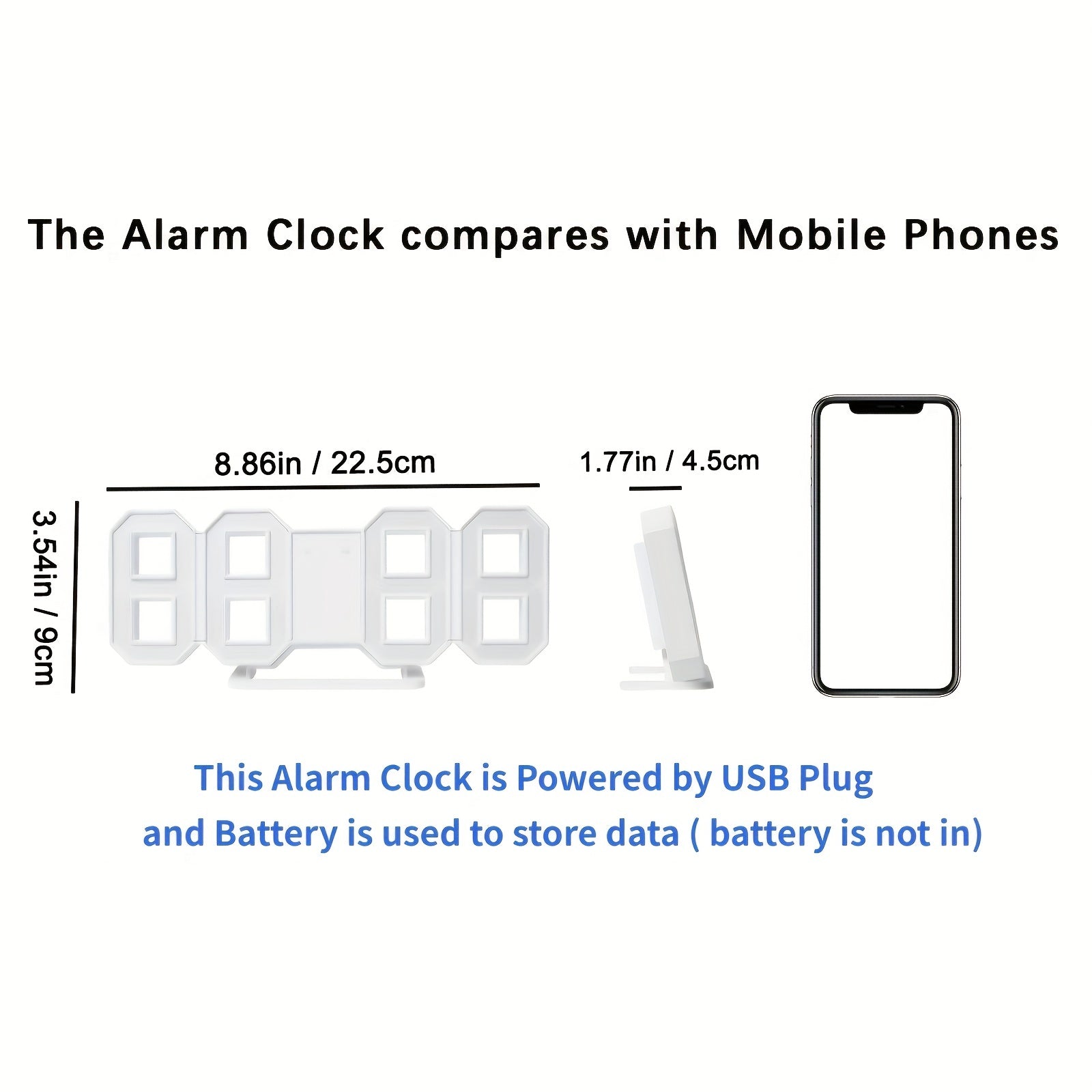 Digital Clock 3D LED Desk Clock for Bedroom Home Decor