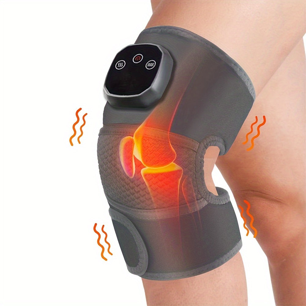 Adjustable Heat and Vibration Knee and Leg Massager Rechargeable USB Body Pain Relief