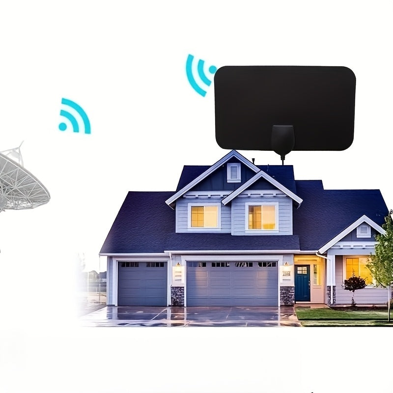 Indoor HD TV Antenna with 50+ Mile Range Signal Booster for 4K and HD Channels