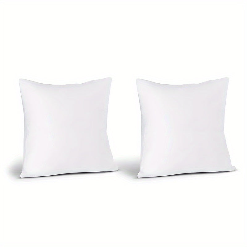 White Microfiber Throw Pillows Set of 4 Hypoallergenic Fluffy Cushions for Bed Couch Decor