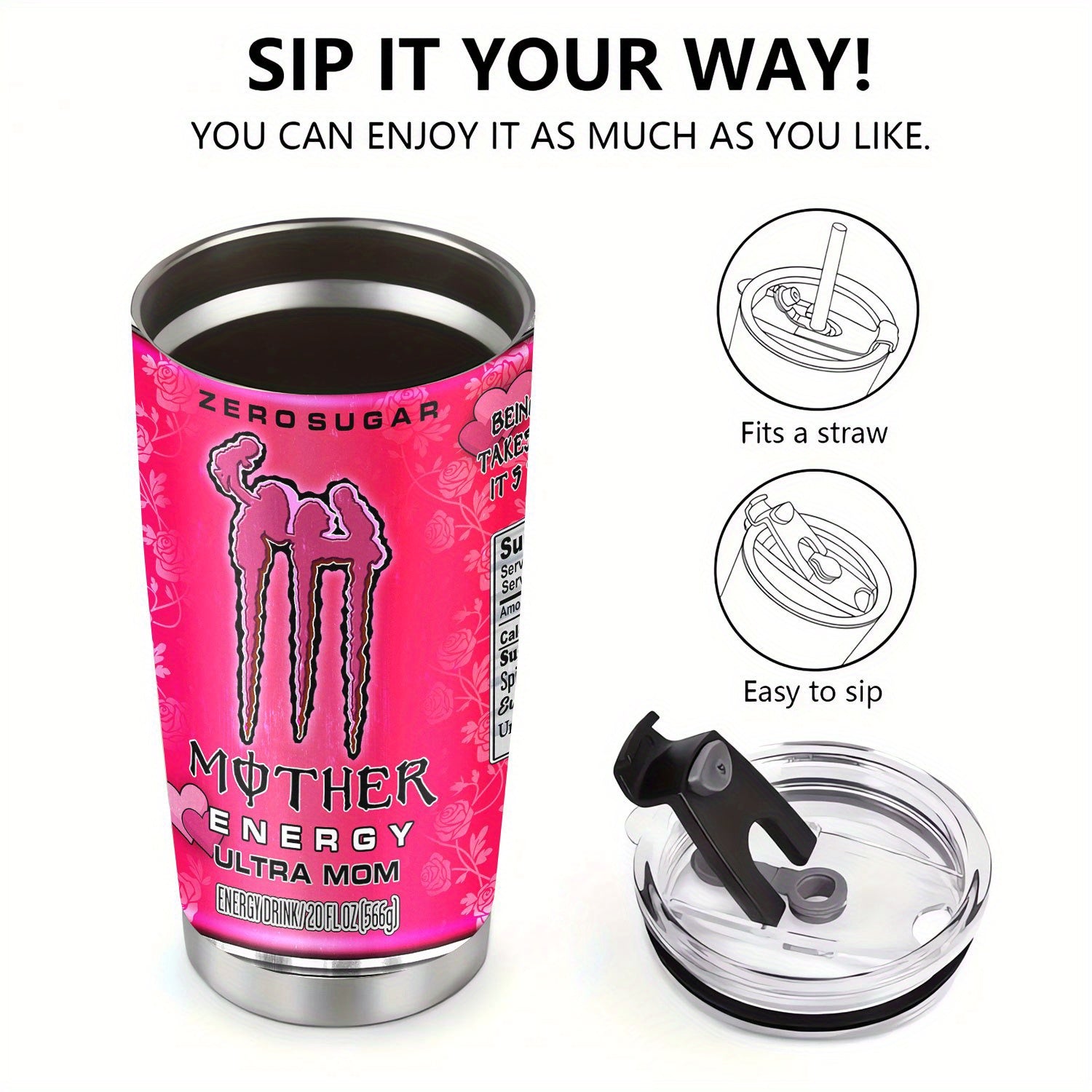 Taza de viaje aislada de acero inoxidable de 20 oz para bebidas calientes y frías con tapa para regalos