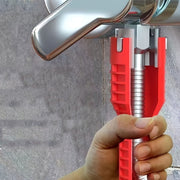 8-In-1 Red Aluminum Sink Wrench Multipurpose Bathroom Repair Tool