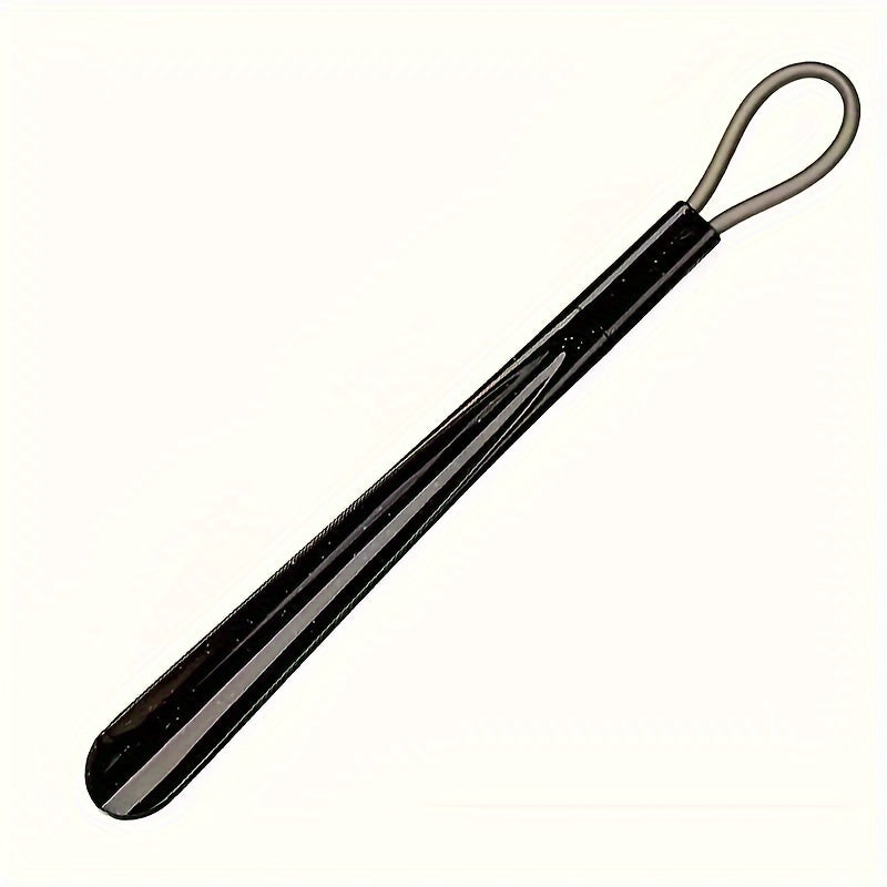 Extra Long Flexible Plastic Shoe Horn with Easy-Grip Spoon Handle in Red or Black