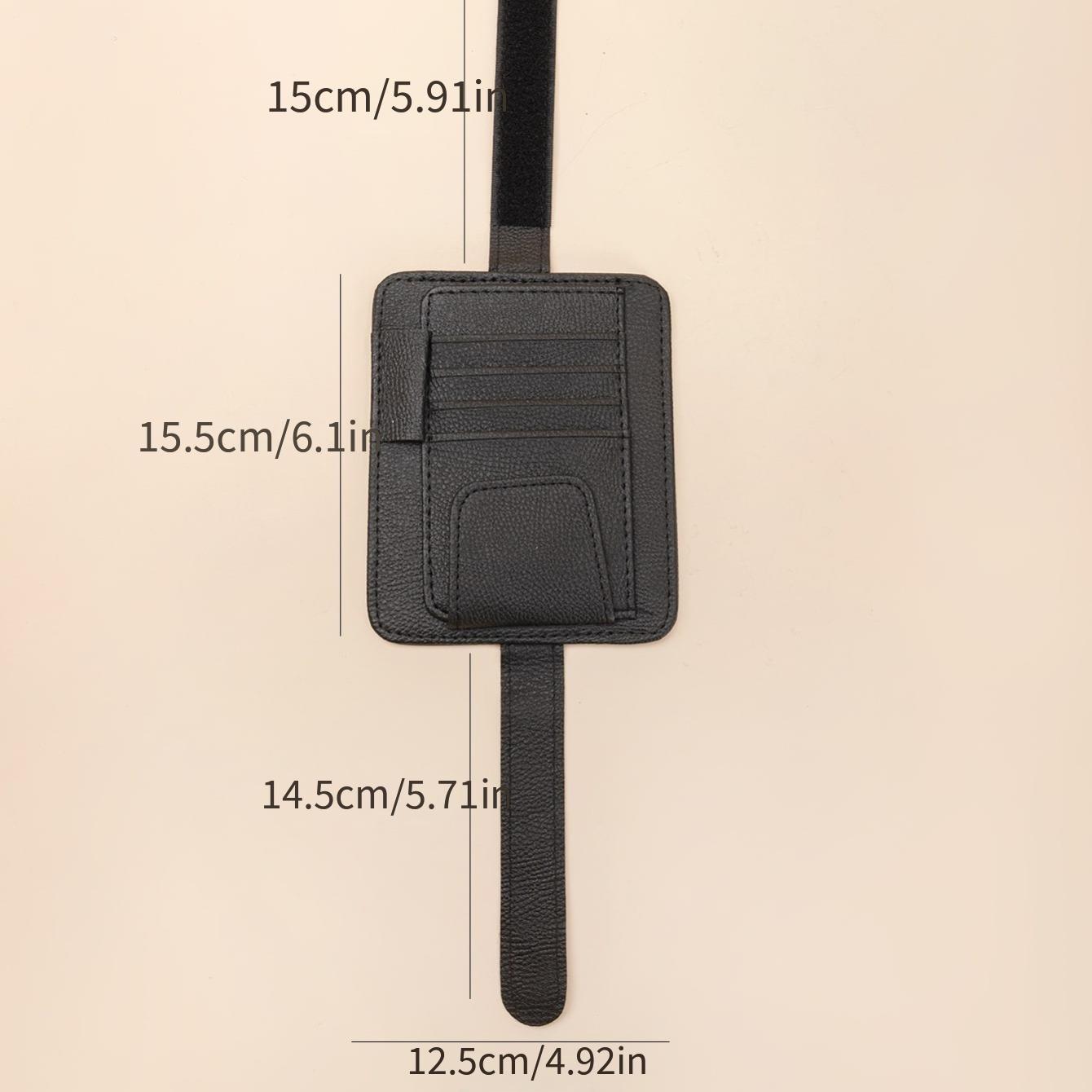 Органайзер для козырька автомобиля, кожаный держатель для карт, чехол для очков с крючком