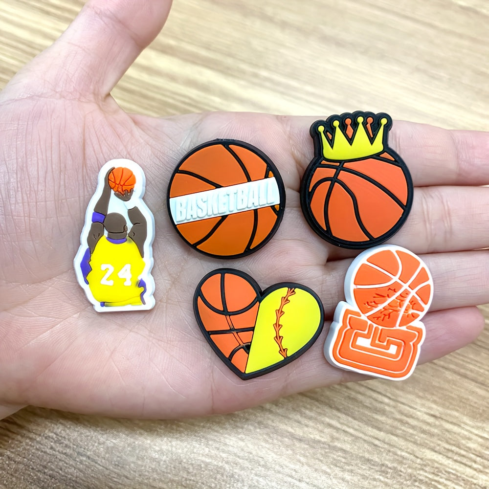 Unisex Plastic Basketball Shoe Charms DIY Accessories for Sandals and Slides