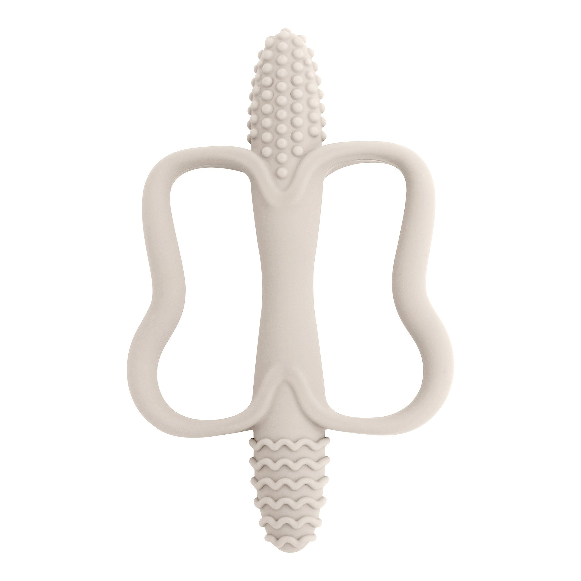 6 rangda bolalar uchun silikon makkajoʼxori shaklidagi tishlagich tayoqchasi, tutqich bilan