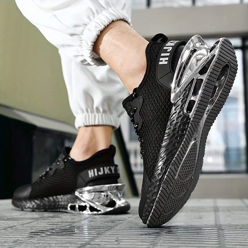 Men's Breathable Running Shoes Low Top Fabric Sneakers with TPU Sole