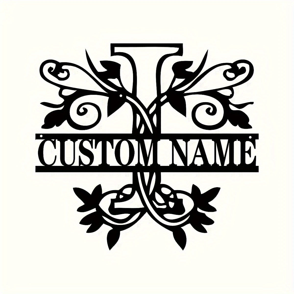 Shaxsiylashtirilgan Metall Devor San'ati - Bo'lingan Lala Monogram Dizayni - Moslashtiriladigan Temir Oila Ismi Belgisi, Uyga Ko'chish, Rojdestvo, Thanksgiving, Bitiruv va 4-Iyul Sovg'alari uchun Mukammal