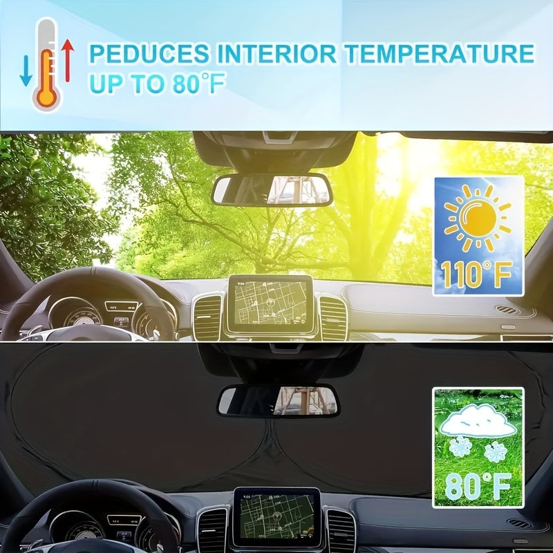 Универсальный складной солнцезащитный козырек для автомобиля седан и SUV теплоизоляция