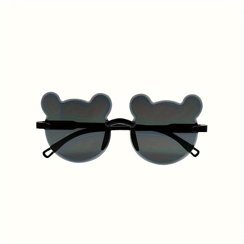 Teen Fashion Glasses with Bear Ears, Mixed Color PC Frames for Holidays
