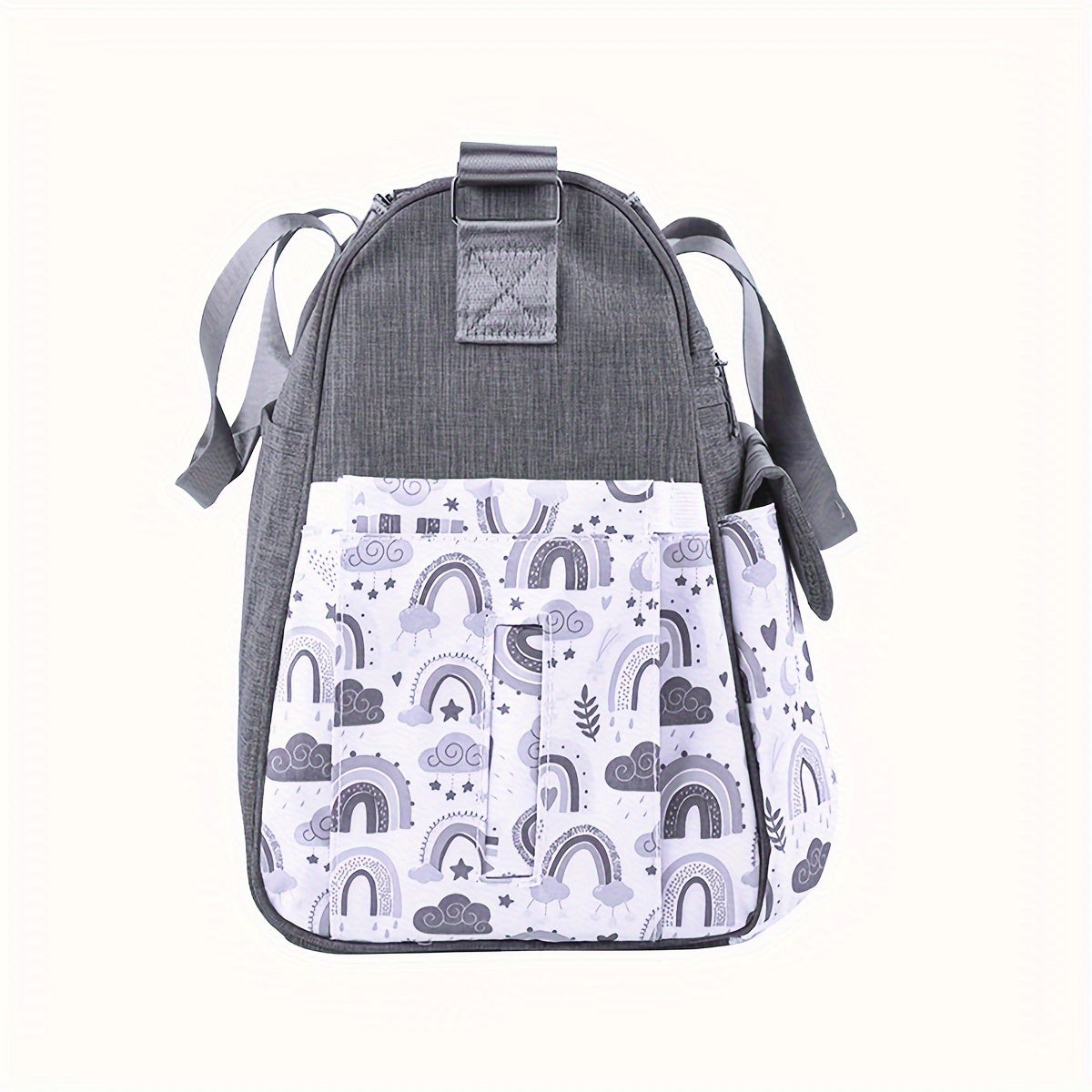 Cloud Print Shoulder Bag for Moms Large Capacity Versatile Crossbody Travel Diaper Bag