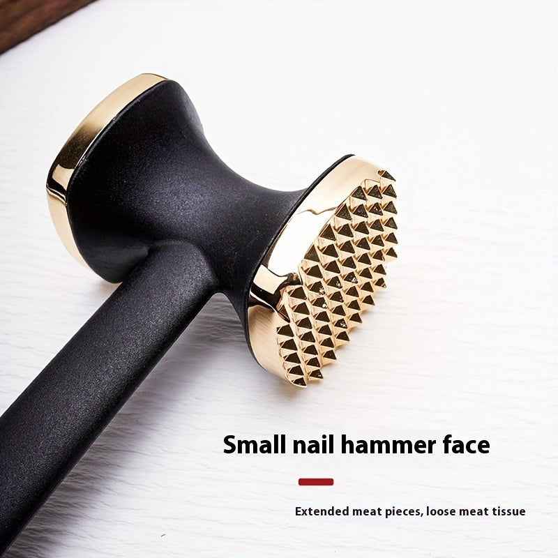Zinc-Coated Meat Tenderizer with Nylon Handle Dual-Side for Steaks