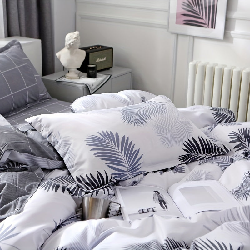 Nordic Floral Print Pillowcase Soft Breathable Deep Pocket Stain Resistant