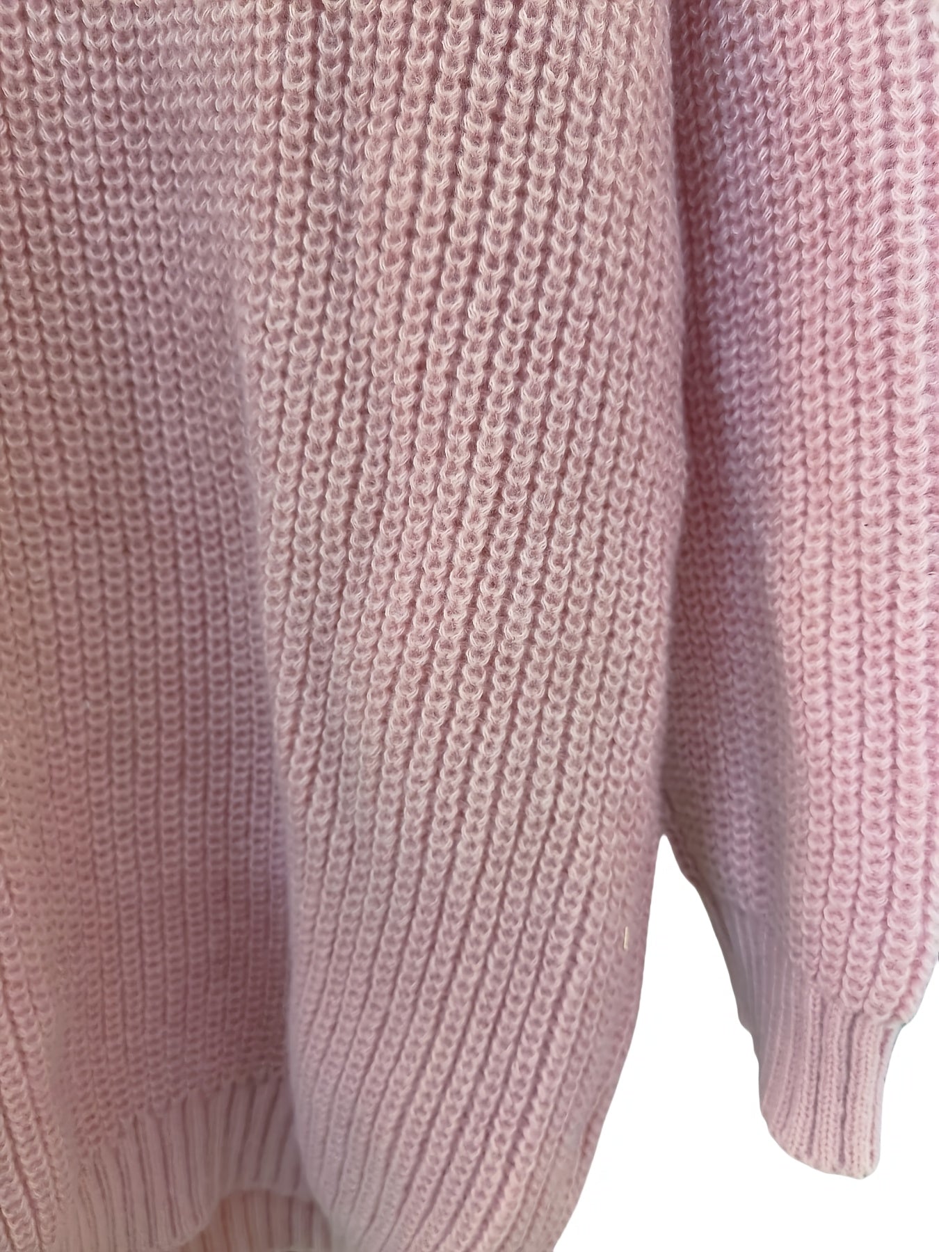 Plus Size Women's V-Neck Cable Sweater Long Sleeve Ribbed Pullover Beige Fall Winter