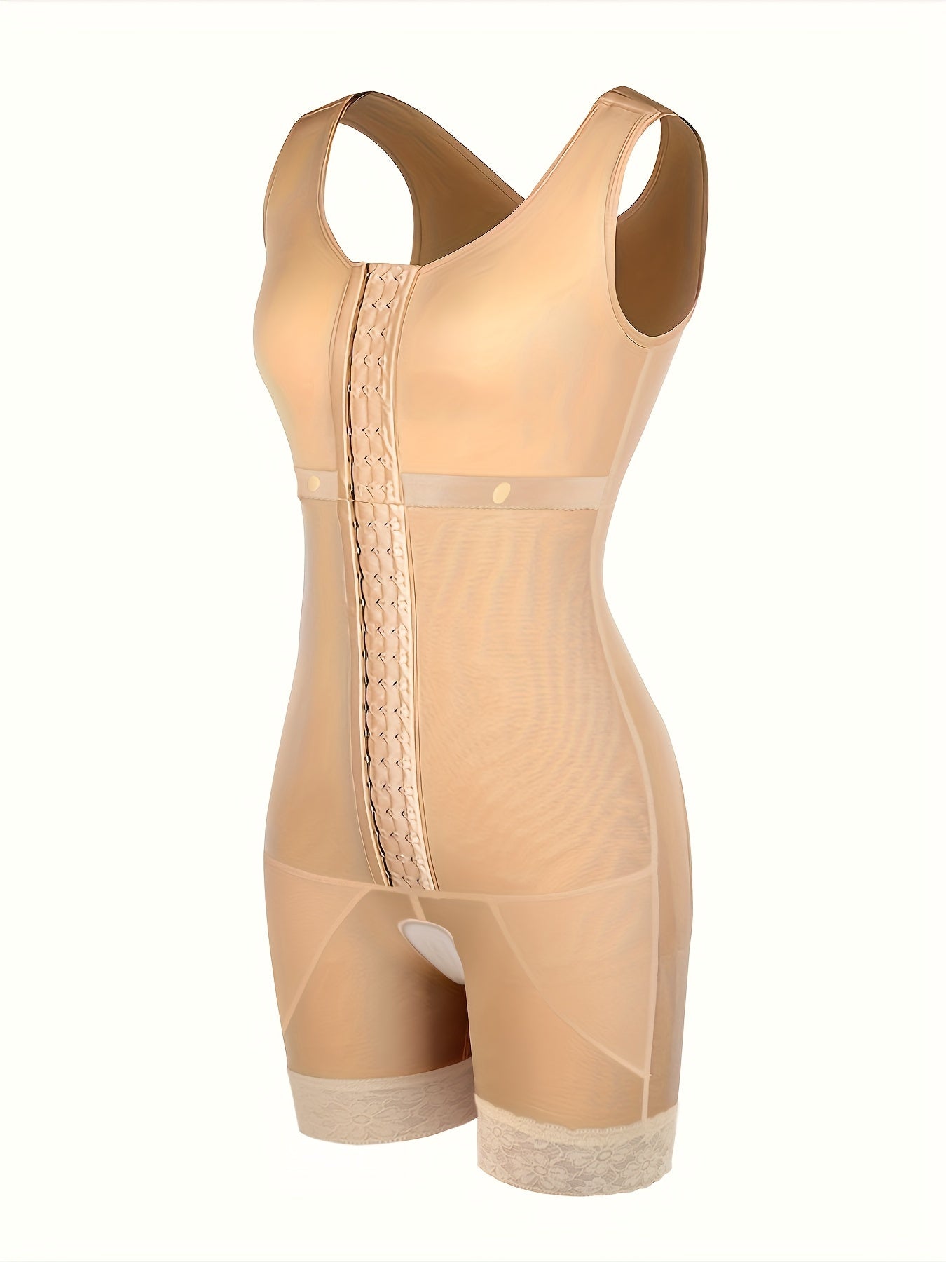 Women's Black High Support Shapewear Bodysuit with Tummy Control and Butt Lifting