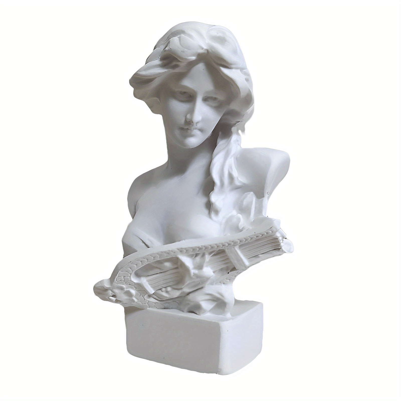 Greek Goddess of Music Statue 7.01cm Decorative Sculpture for Home Office Entryway