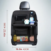 Organizador de asientos de coche de material Oxford, bolsa de almacenamiento con bandeja y resistente al desgaste