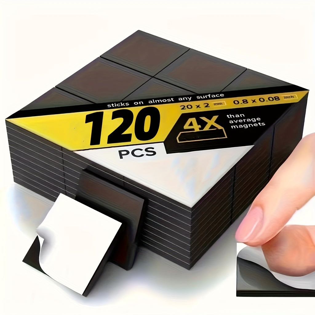 Puntos magnéticos de 2.03 cm de adhesión fuerte, flexibles para fotos, manualidades, uso en oficina, redondos y cuadrados, paquete