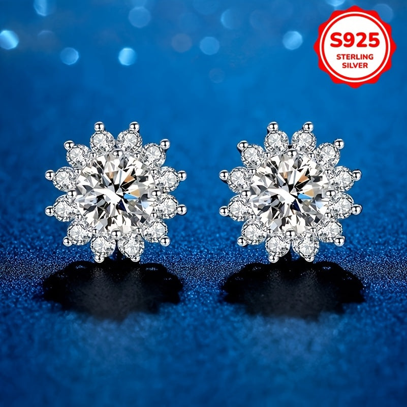 Chiroyli 925 Sterling Silver Qor to'pi Stud Ziraklar, 2.76g Yengil Gipoallergen Oltin Oq Kubik Zirconiya, Ayollar uchun Romantik Dizayn - Har kuni, 14-fevral va To'y uchun Ideal, 8mm O'lcham, Teriga yumshoq.