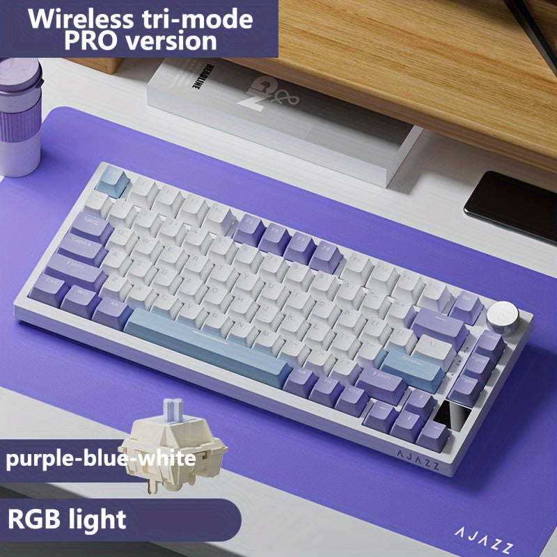 75% Hot-Swappable Mechanical Keyboard with TFT Display RGB Backlit Gasket Gateron Switches