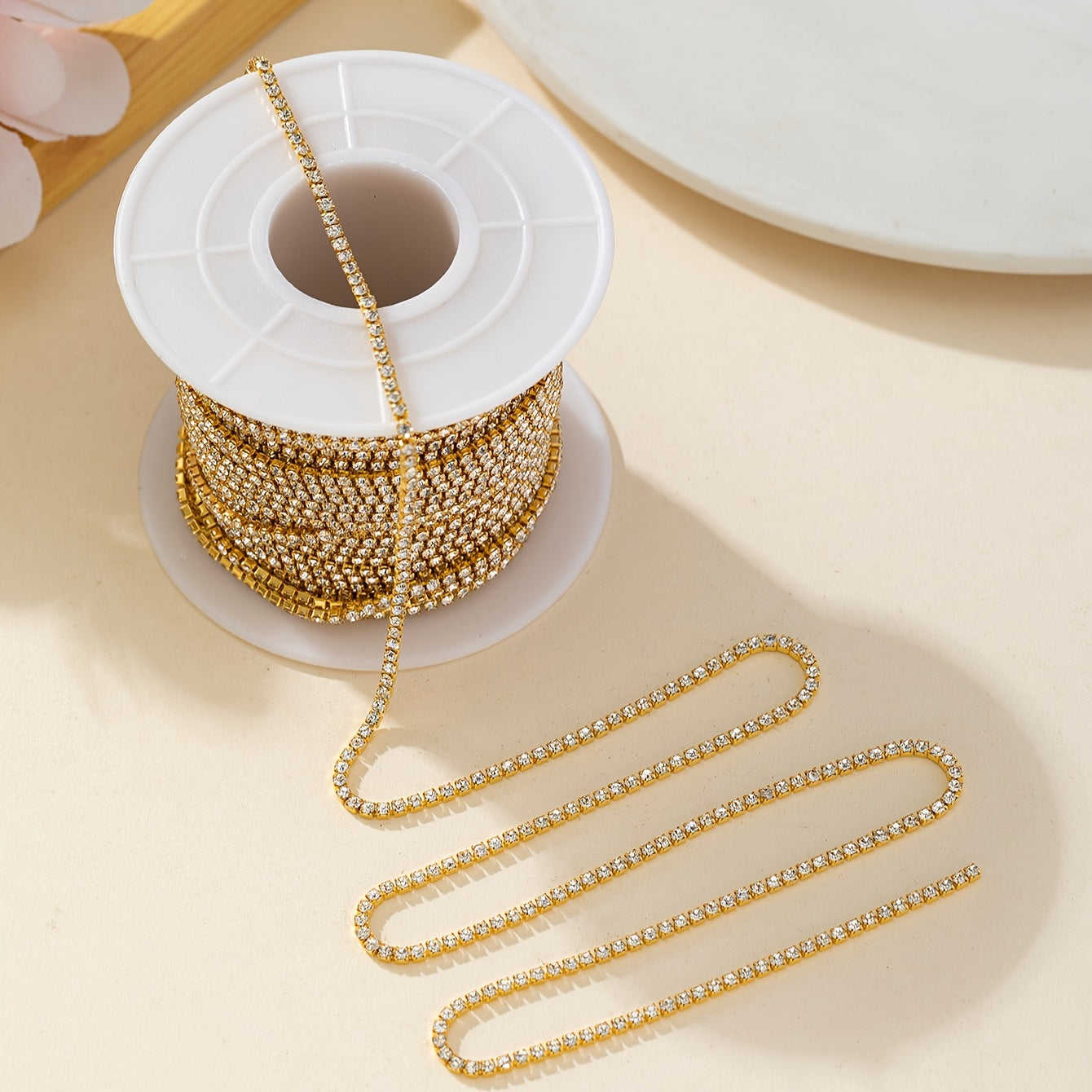 400cm Suv burg'ulash zanjiri, tirnoq san'ati uchun, super chaqnashli, professional foydalanish