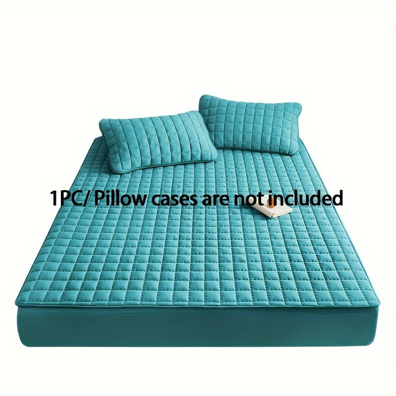 Waterproof TPU Fitted Sheet Thickened Quilted Breathable Soft and Comfortable Square Color