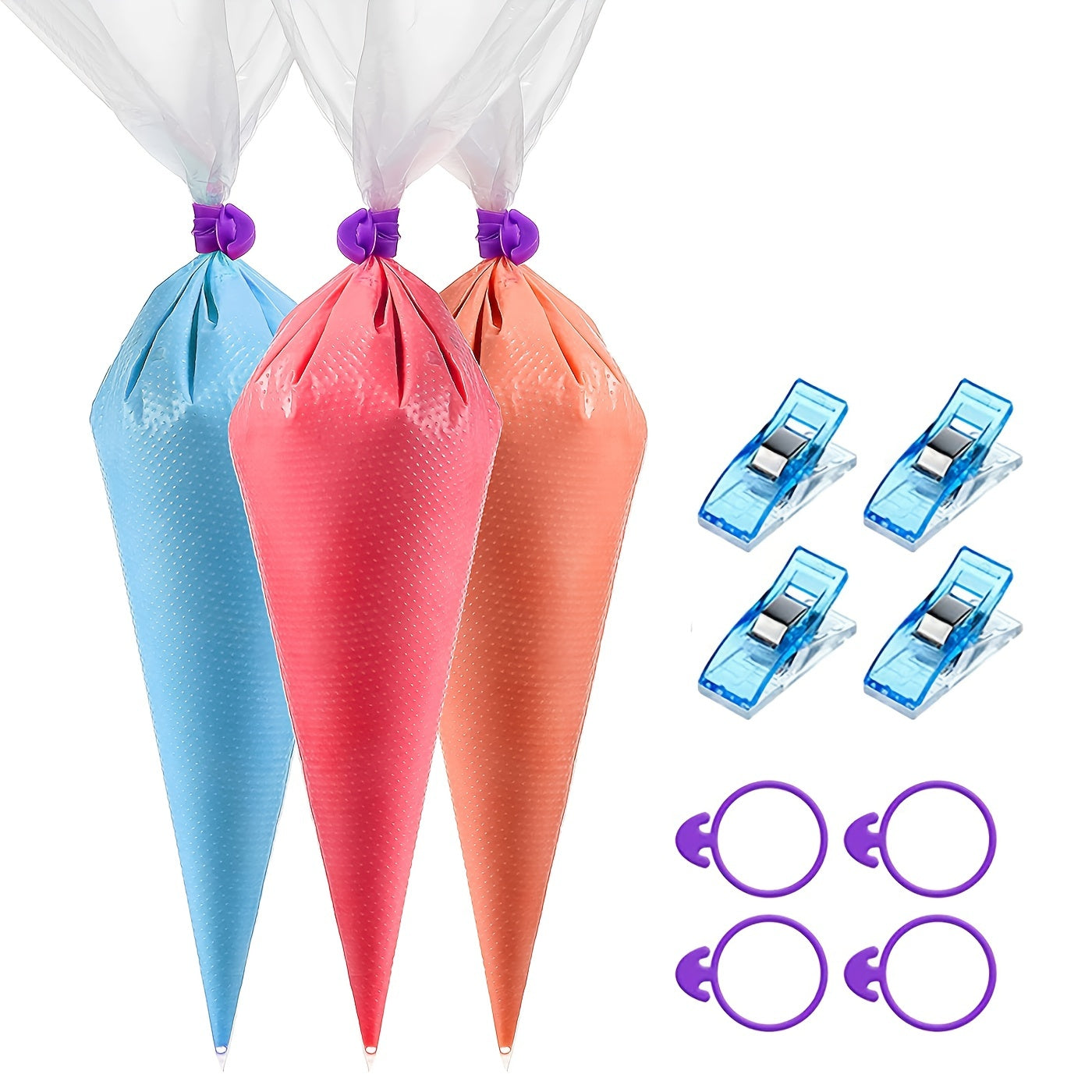 Disposable Piping Bags Set 108 Pieces for Cake and Cookie Decorating