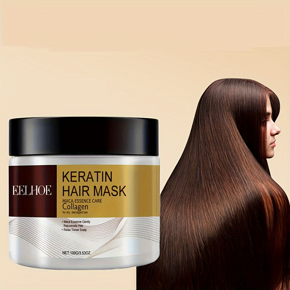 Unisex Adult Keratin Hair Mask with Collagen and Coconut Oil Deep Nourishing Treatment for Normal Hair